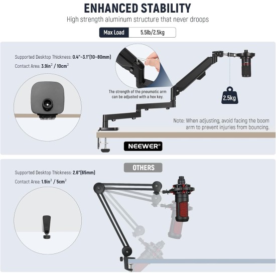 NEEWER MS002 Low Profile Mic Arm Desk Mount
